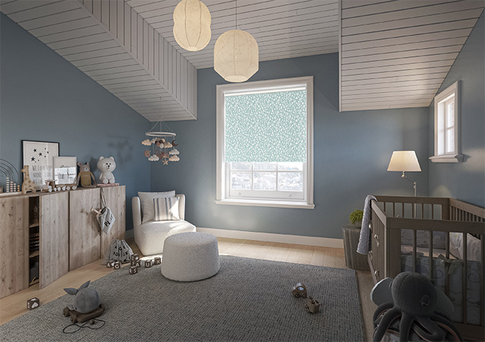 Alphabet, Turquoise - Twist&Fit Roller Blind - Image 7